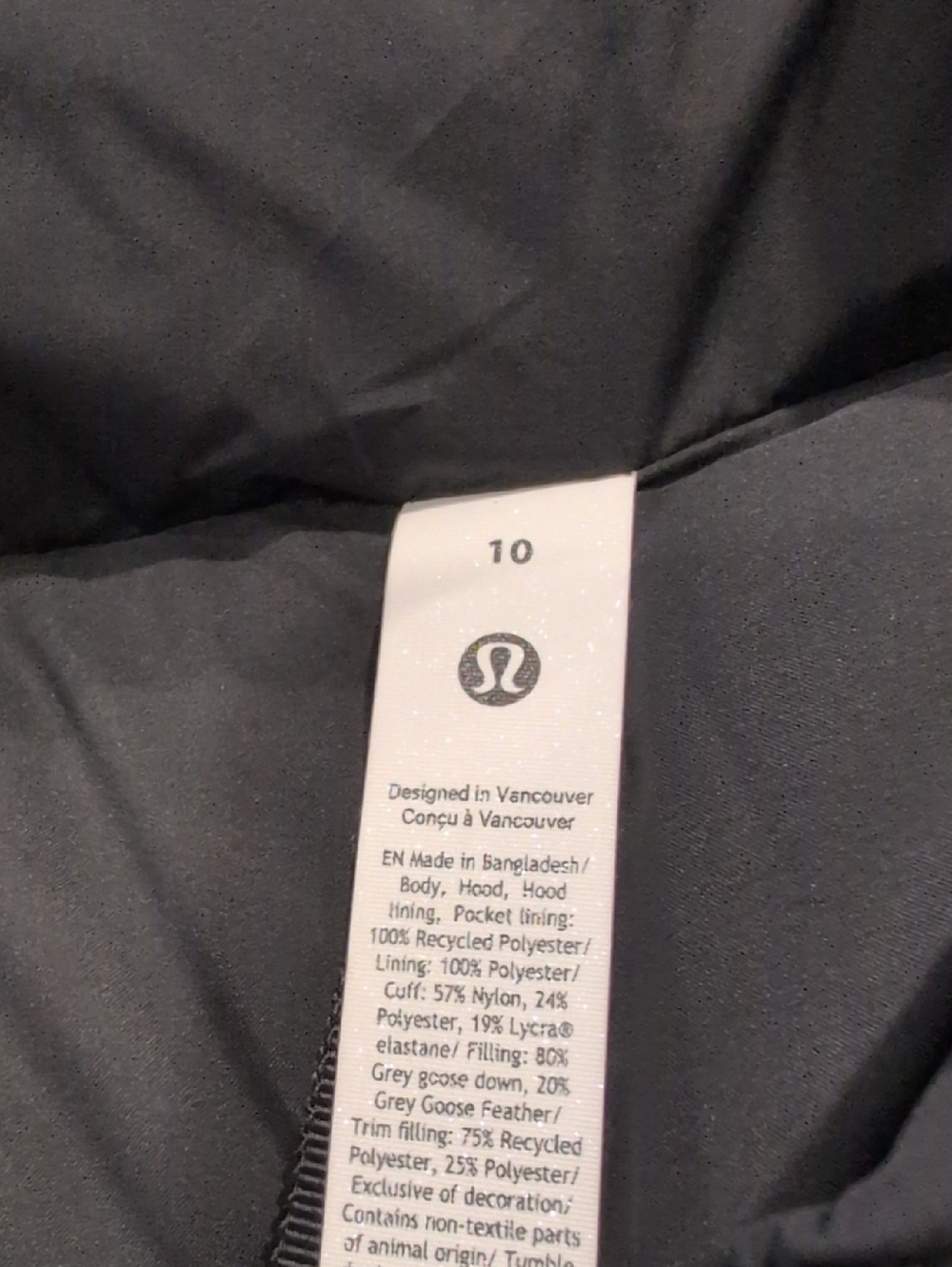 Lululemon Wunder Puff Jacket Black Like New - Picture 7 of 13